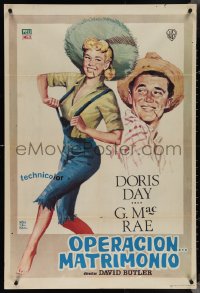 4c0413 BY THE LIGHT OF THE SILVERY MOON Spanish 1965 Doris Day & Gordon McRae by Montalban, rare!