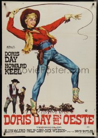 4c0414 CALAMITY JANE Spanish 1964 pretty cowgirl Doris Day in title role w/Howard Keel, Jano!