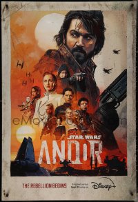 4c0434 ANDOR DS tv poster 2022 Star Wars, Disney+, art of Diego Luna and top cast!