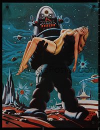 4c0176 FORBIDDEN PLANET 2-sided 17x22 special poster 1970s Robby the Robot carrying sexy Anne Francis