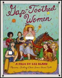 4c0178 GAP-TOOTHED WOMEN 18x22 special poster 1987 wacky Dori Seda art from tooth gap documentary!