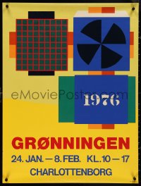 4c0396 GRONNINGEN 25x33 Danish museum/art exhibition 1976 Charlottenborg Palace, geometric art!