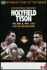 4c0438 HOLYFIELD VS TYSON tv poster 1991 Heavyweight Championship boxing, fight that never was!