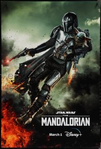 4c0440 MANDALORIAN DS tv poster 2023 great sci-fi art of the bounty hunter with 'Baby Yoda'!