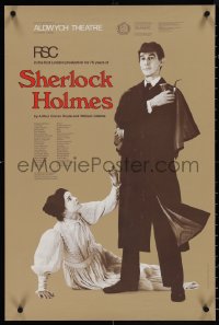 4c0368 SHERLOCK HOLMES 20x30 English stage poster 1974 John Wood in the title role by Dominic!