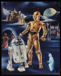 4c0192 STAR WARS 19x23 special poster 1978 Goldammer art, Procter & Gamble tie-in, droids!