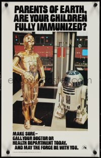 4c0194 STAR WARS HEALTH DEPARTMENT POSTER 14x22 special poster 1977 C3P0 & R2D2, make sure!