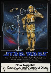 4c0410 STAR WARS RADIO DRAMA 22x32 music poster 1993 cool art of C-3PO by Celia Strain!