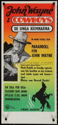 4c0057 COWBOYS Swedish stolpe 1972 big John Wayne gave these young boys their chance to become men!