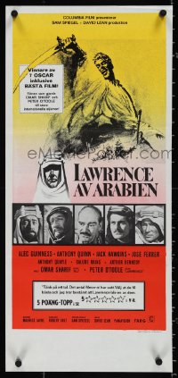 4c0063 LAWRENCE OF ARABIA Swedish stolpe R1971 David Lean classic starring Peter O'Toole, very rare!