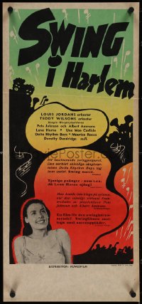 4c0068 SWING IN HARLEM Swedish stolpe 1946 Lena Horne & top African American jazz performers, rare!