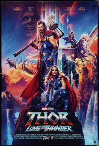 4c1075 THOR: LOVE & THUNDER advance DS 1sh 2022 Chris Hemsworth in the title role, Portman and cast!
