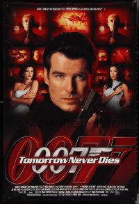 4c1082 TOMORROW NEVER DIES DS 1sh 1997 different image of Brosnan as James Bond!