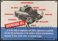 4c0001 AMERICANS ALL 28x40 WWII war poster 1942 people who came from any country are still American!