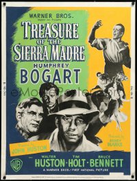 4d0245 TREASURE OF THE SIERRA MADRE style B 30x40 1948 Humphrey Bogart, Holt, Walter, Huston, rare!