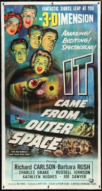4d0017 IT CAME FROM OUTER SPACE linen 3D 3sh 1953 Ray Bradbury, fantastic sights leap at you in 3-D!