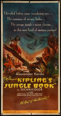 4d0018 JUNGLE BOOK linen 3sh 1942 directed by Zoltan Korda, Sabu, Rudyard Kipling story, very rare!