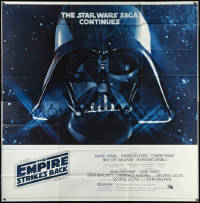 4d0194 EMPIRE STRIKES BACK 6sh 1980 George Lucas, great image of giant Darth Vader head in space!