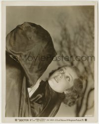 4d0146 DOCTOR X 8x10.25 still 1932 close up of Fay Wray choked by crazy masked serial killer, rare!