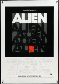 4d0511 ALIEN linen teaser 1sh 1979 Ridley Scott classic, a word of warning, rare & different image!