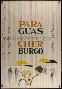 4d0135 UMBRELLAS OF CHERBOURG teaser Argentinean 1964 Catherine Deneuve, Jacques Demy, ultra rare!
