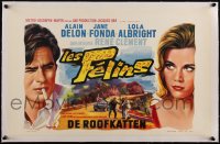 4d0440 JOY HOUSE linen Belgian 1964 Rene Clement's Les Felins, Jane Fonda, Alain Delon, very rare!