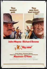 4d0529 BIG JAKE linen 1sh 1971 Richard Boone wanted gold but John Wayne gave him lead instead!