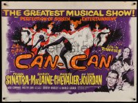 4d0250 CAN-CAN British quad 1960 super rare from the first TODD-AO release in the UK, great art!