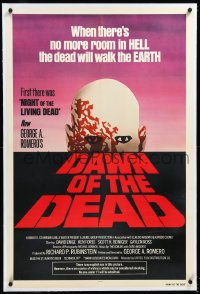 4d0566 DAWN OF THE DEAD linen 1sh 1979 George Romero, no more room in HELL for the dead, Powers art!