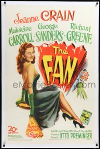 4d0581 FAN linen 1sh 1949 full-length art of sexy Jeanne Crain, Otto Preminger directed, Oscar Wilde!