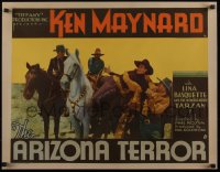 4d0209 ARIZONA TERROR 1/2sh 1931 cowboy Ken Maynard pulled off Tarzan the Wonder Horse, ultra rare!