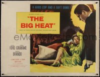 4d0305 BIG HEAT linen 1/2sh 1953 art of Glenn Ford & sexy soft dame Gloria Grahame, Fritz Lang noir!