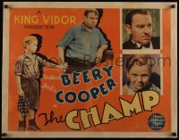 4d0211 CHAMP 1/2sh 1931 boxer Wallace Beery, Jackie Cooper, King Vidor, boxing epic, ultra rare!