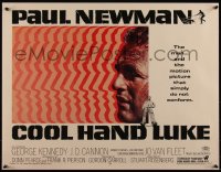 4d0220 COOL HAND LUKE 1/2sh 1967 Paul Newman prison escape classic, cool art by James Bama!