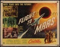 4d0306 FLIGHT TO MARS linen 1/2sh 1951 most fantastic expedition ever conceived by man, ultra rare!