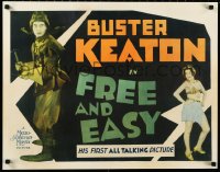 4d0221 FREE & EASY 1/2sh 1930 great image of Buster Keaton in his first all talking picture, rare!
