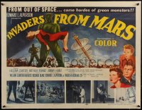 4d0308 INVADERS FROM MARS linen 1/2sh 1953 William Cameron Menzies, green monsters from space!