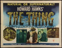 4d0226 THING style A 1/2sh 1951 Howard Hawks horror classic, montage shows 5 scenes from the movie!