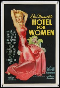 4d0614 HOTEL FOR WOMEN linen 1sh 1939 incredible sexy full-length pin-up art by McClelland Barclay!
