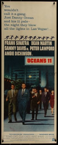 4d0234 OCEAN'S 11 insert 1960 Sinatra, Martin, Davis Jr, Dickinson, Lawford, best image of Rat Pack!