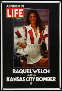 4d0635 KANSAS CITY BOMBER linen teaser 1sh 1972 sexy Raquel Welch as seen in Life Magazine, rare!