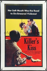 4d0637 KILLER'S KISS linen 1sh 1955 early Stanley Kubrick noir set in New York's Clip Joint Jungle!