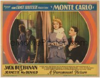 4d0104 MONTE CARLO LC 1930 worried Jeanette MacDonald & Jack Buchanan by mirror, ultra rare!