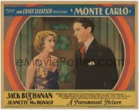 4d0103 MONTE CARLO LC 1930 worried Jeanette MacDonald stares at laughing Jack Buchanan, ultra rare!
