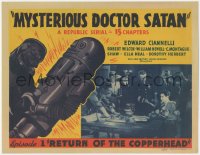 4d0095 MYSTERIOUS DOCTOR SATAN chapter 1 LC 1940 art of villain fighting wacky robot, full-color!