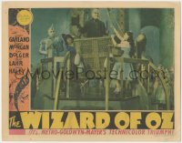4d0090 WIZARD OF OZ LC 1939 Judy Garland, Ray Bolger, Lahr & Haley by Frank Morgan in balloon!