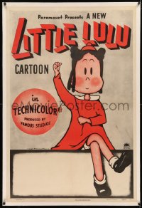 4d0643 LITTLE LULU linen 1sh 1943 great full-length image of the classic cartoon character, rare!