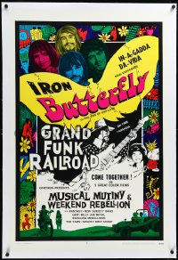 4d0674 MUSICAL MUTINY/WEEKEND REBELLION linen 1sh 1970 Iron Butterfly & Grand Funk Railroad!