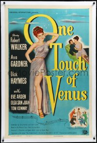 4d0694 ONE TOUCH OF VENUS linen 1sh 1948 sexy Ava Gardner, Robert Walker, great full-length art!