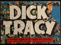 4d0178 DICK TRACY pressbook 1937 Ralph Byrd, Chester Gould art, serial, includes herald, ultra rare!